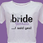 I Said Yes Personalized Scoop Neck T-shirt